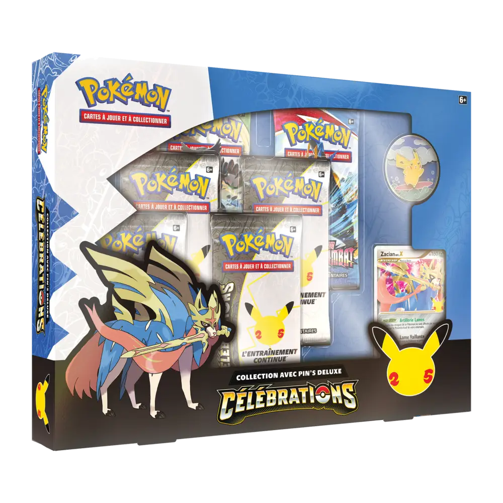 COFFRET PIN'S DELUXE ZACIAN POKÉMON CÉLÉBRATIONS