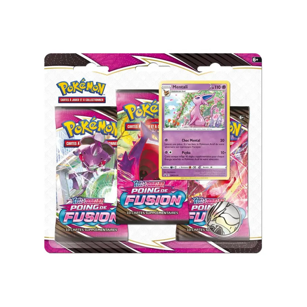 Tripack 3 Boosters - EB08 - Epée et Bouclier 8 - Poing de Fusion - MENTALI - FR