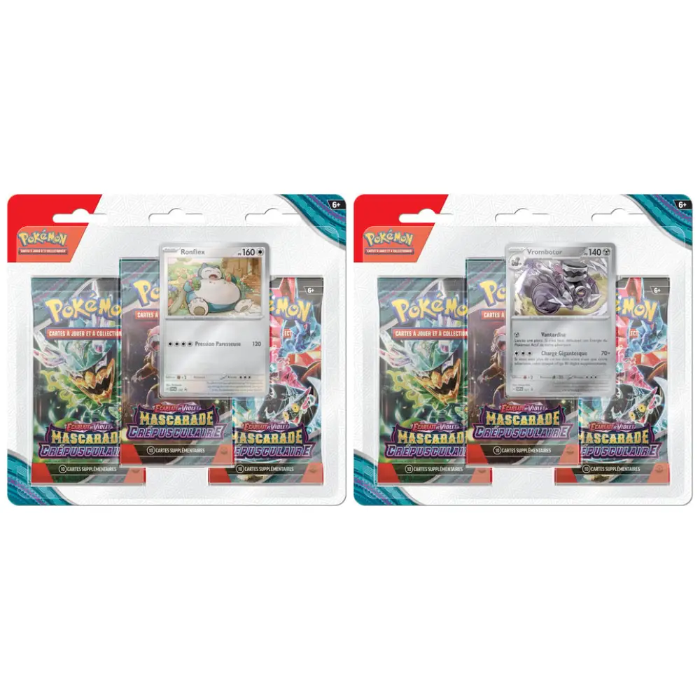 Tripack Pokémon EV06 Écarlate Et Violet Mascarade Crépusculaire EV6 - FR