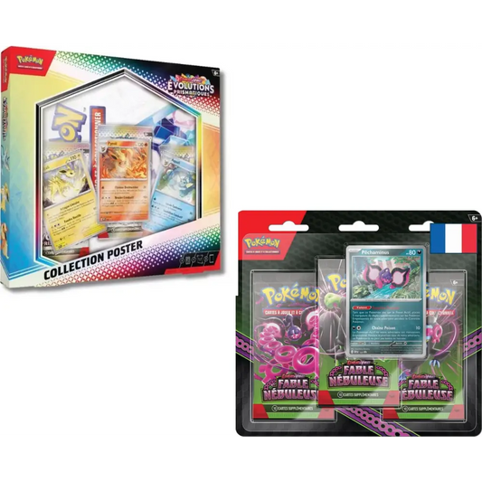 Pack Pokémon Spéciale – Coffret Poster Collection 8.5 FR + 1 Tripack 6.5 FR