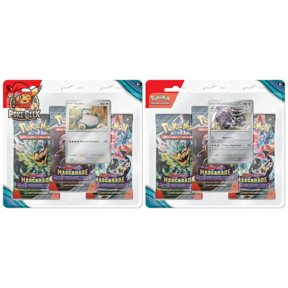 Pokémon - Carton de 12 Tri Pack de 3 boosters EV06 : Mascarade Crépusculaire - FR