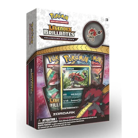 Pokémon -  Coffret - SL3.5 - Collections avec pin’s Légendes Brillantes – Zoroark - FR